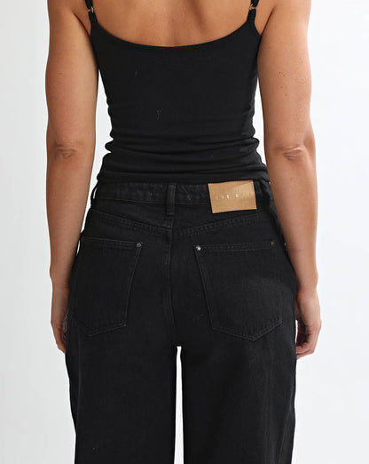 Toby Jeans Black Cropped