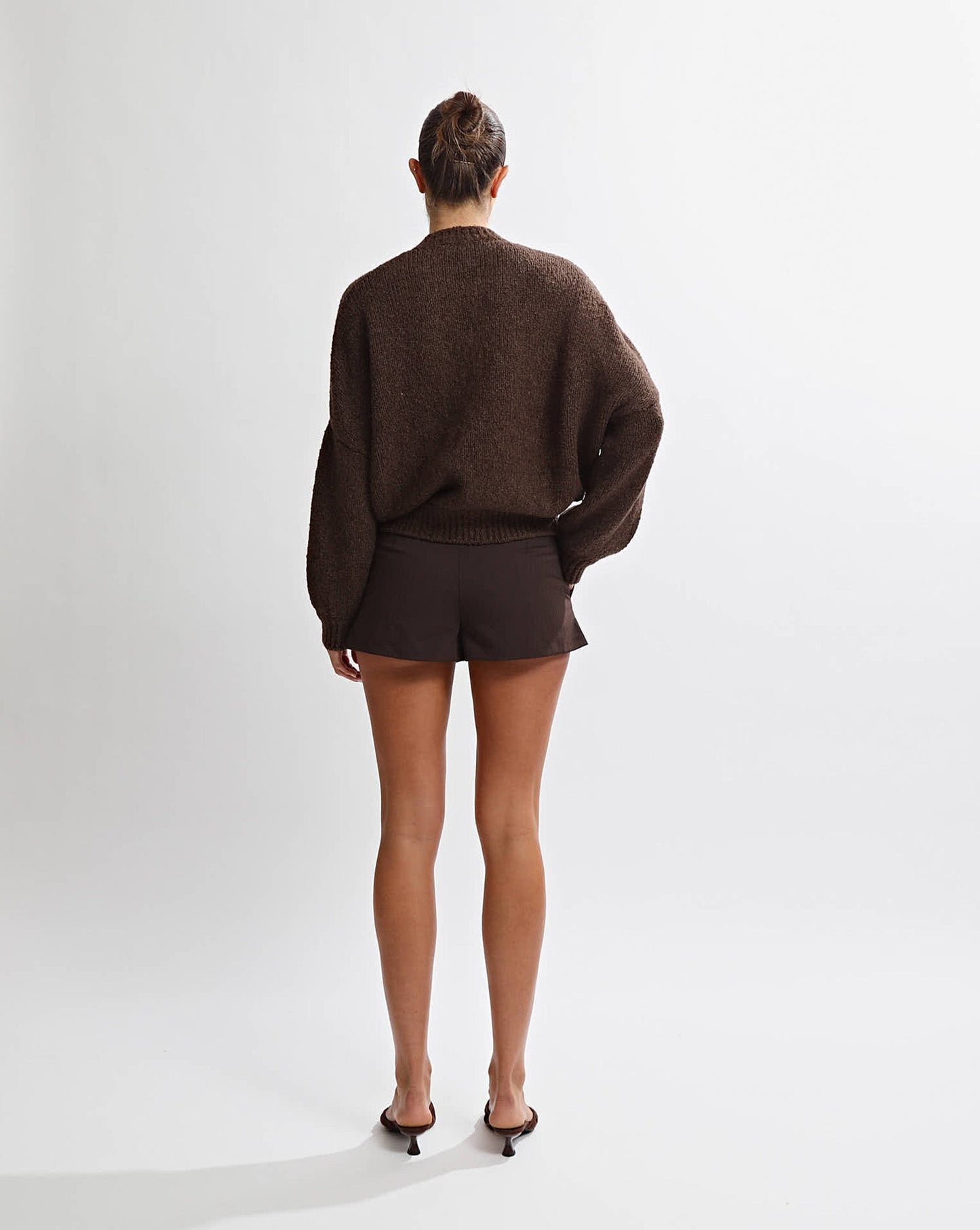 Elliot Knit Zip Jumper Chocolate