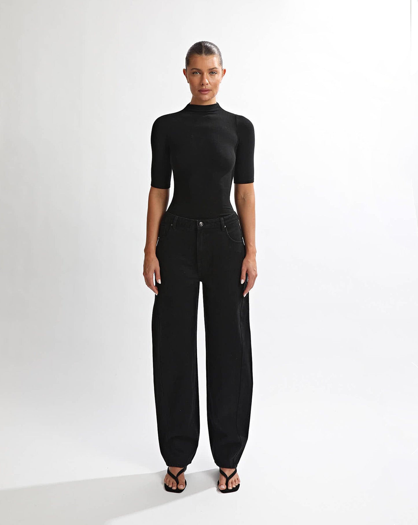 Toby Jeans Black Cropped