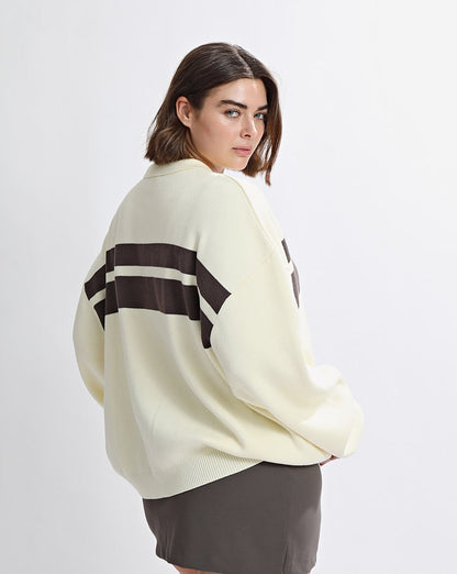 Brea Knit Jumper Yellow/Steel Stripe