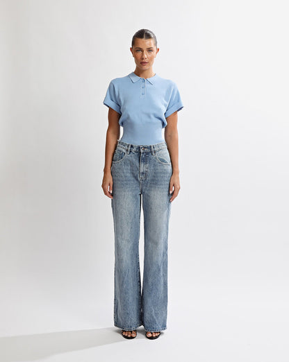 Blaire Knit Top Azzure