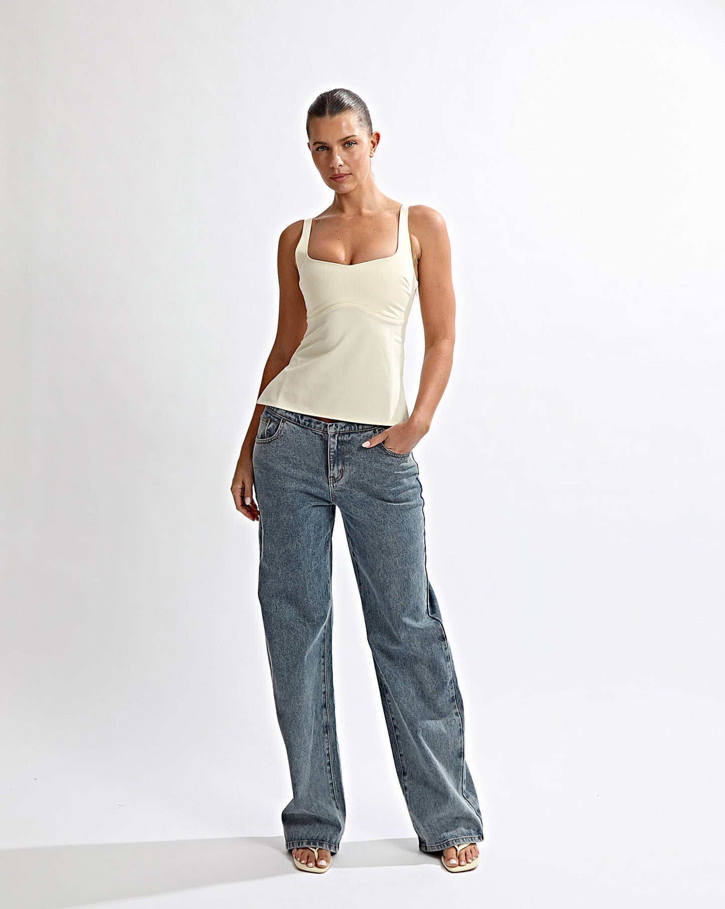 Luca Top Pale Yellow Stripe