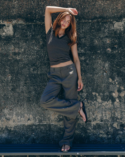 Peta Trousers Mocha Cropped