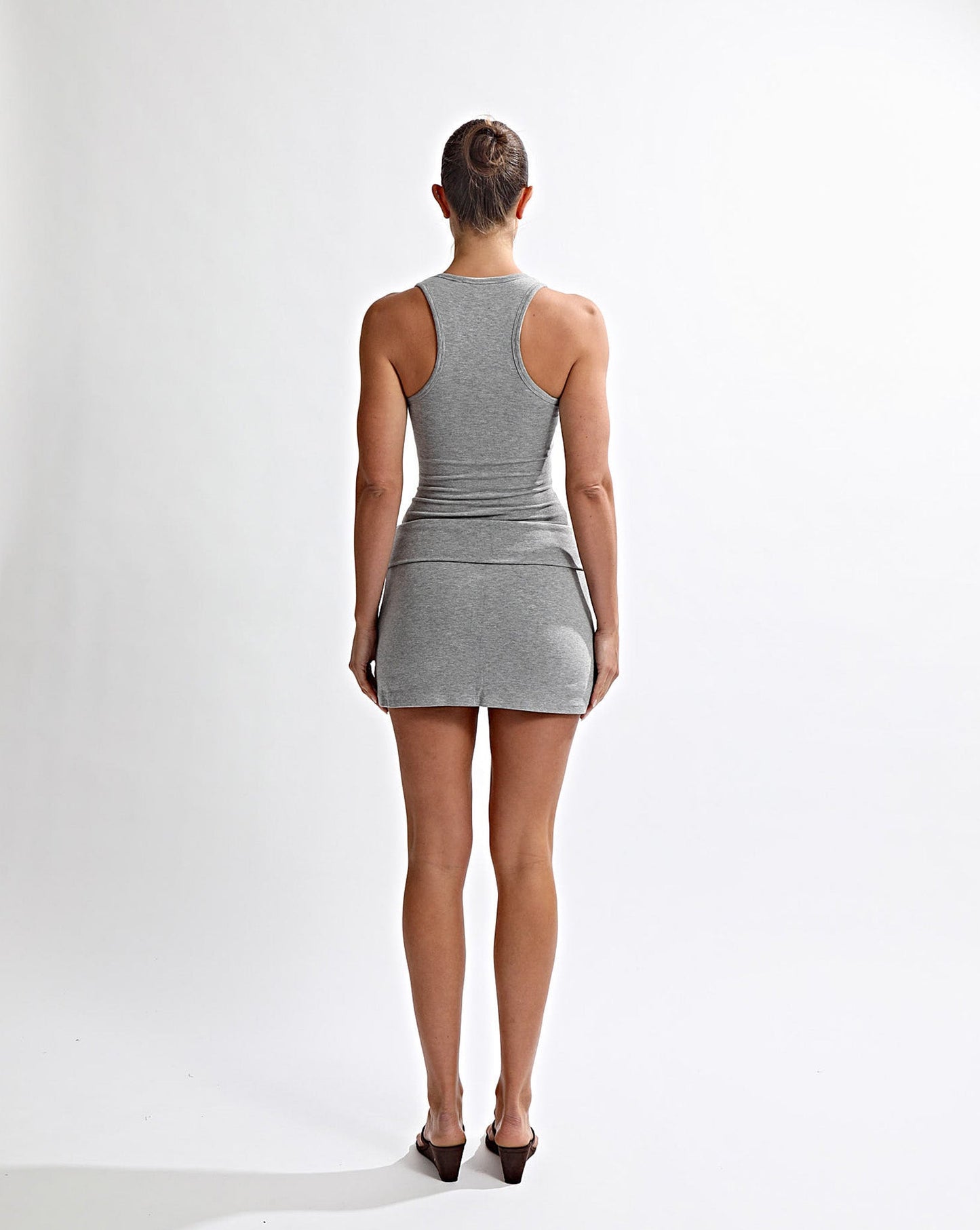 Amelia Mini Skirt Grey Marl