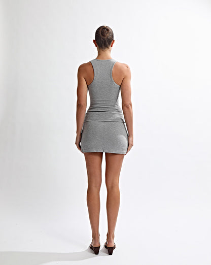 Amelia Mini Skirt Grey Marl