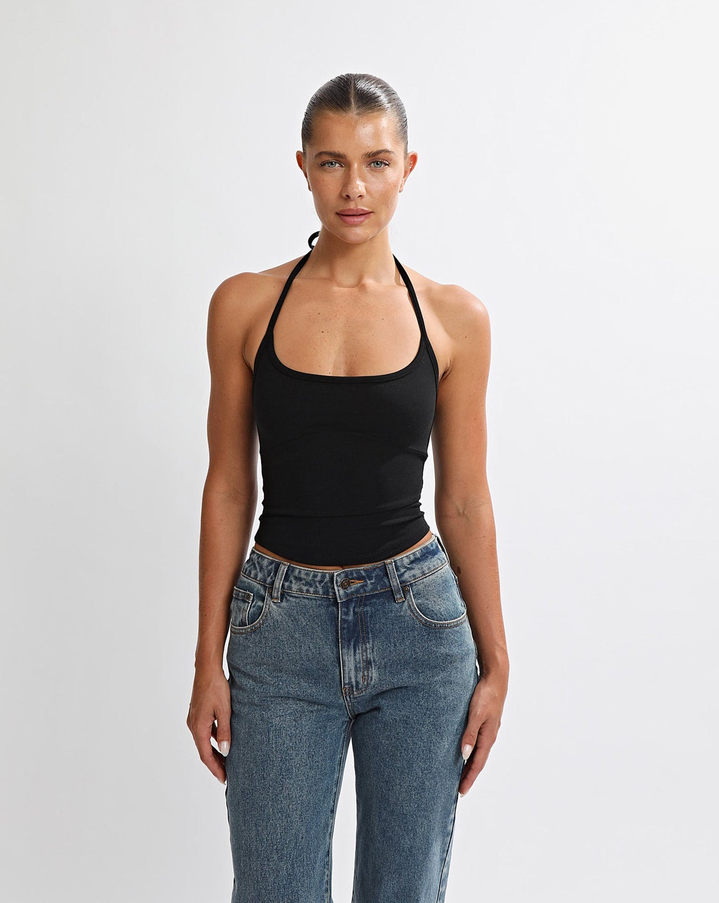 Anna Halter Tank Black