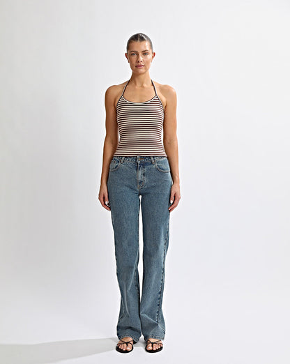 Milan Halter Tank Coffee/Cream