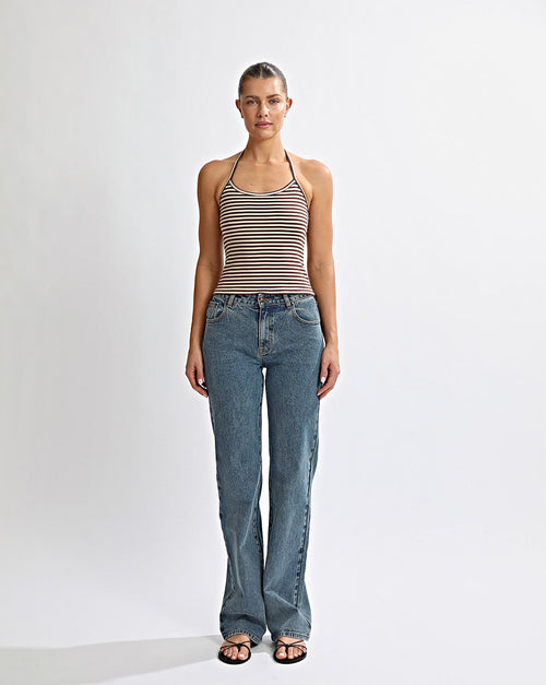 Milan Halter Tank Coffee/Cream