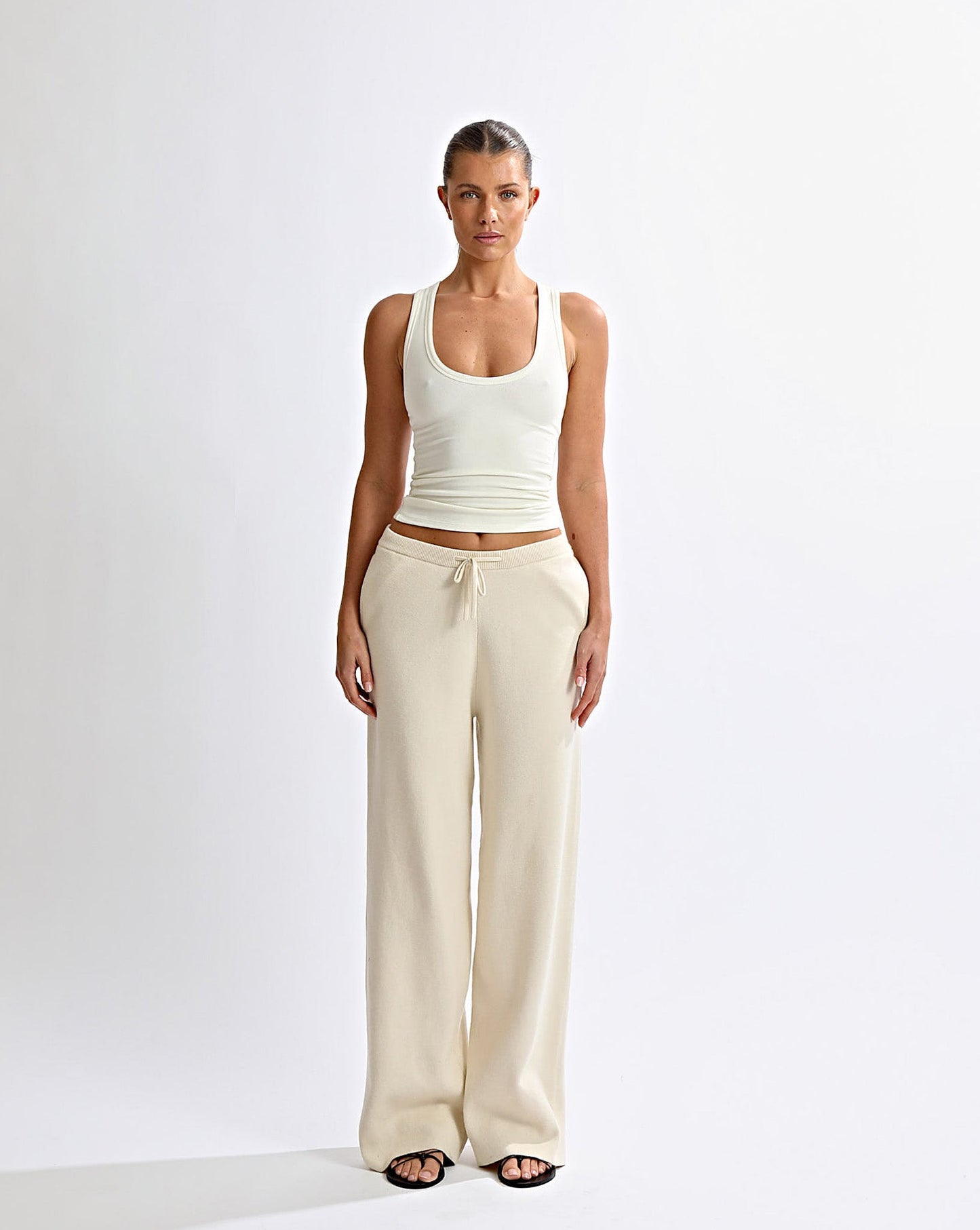 Dion Knit Pants Cream Regular/Tall