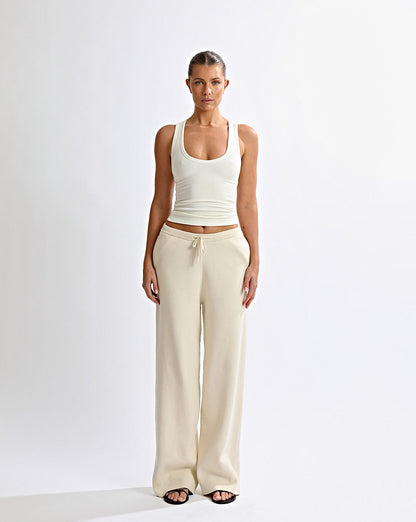 Dion Knit Pants Cream Regular/Tall