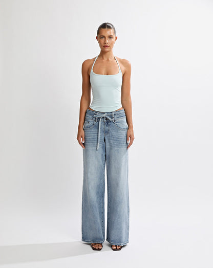 Anna Halter Tank Aqua