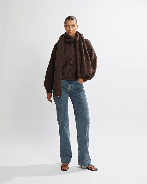 Elliot Knit Scarf Chocolate