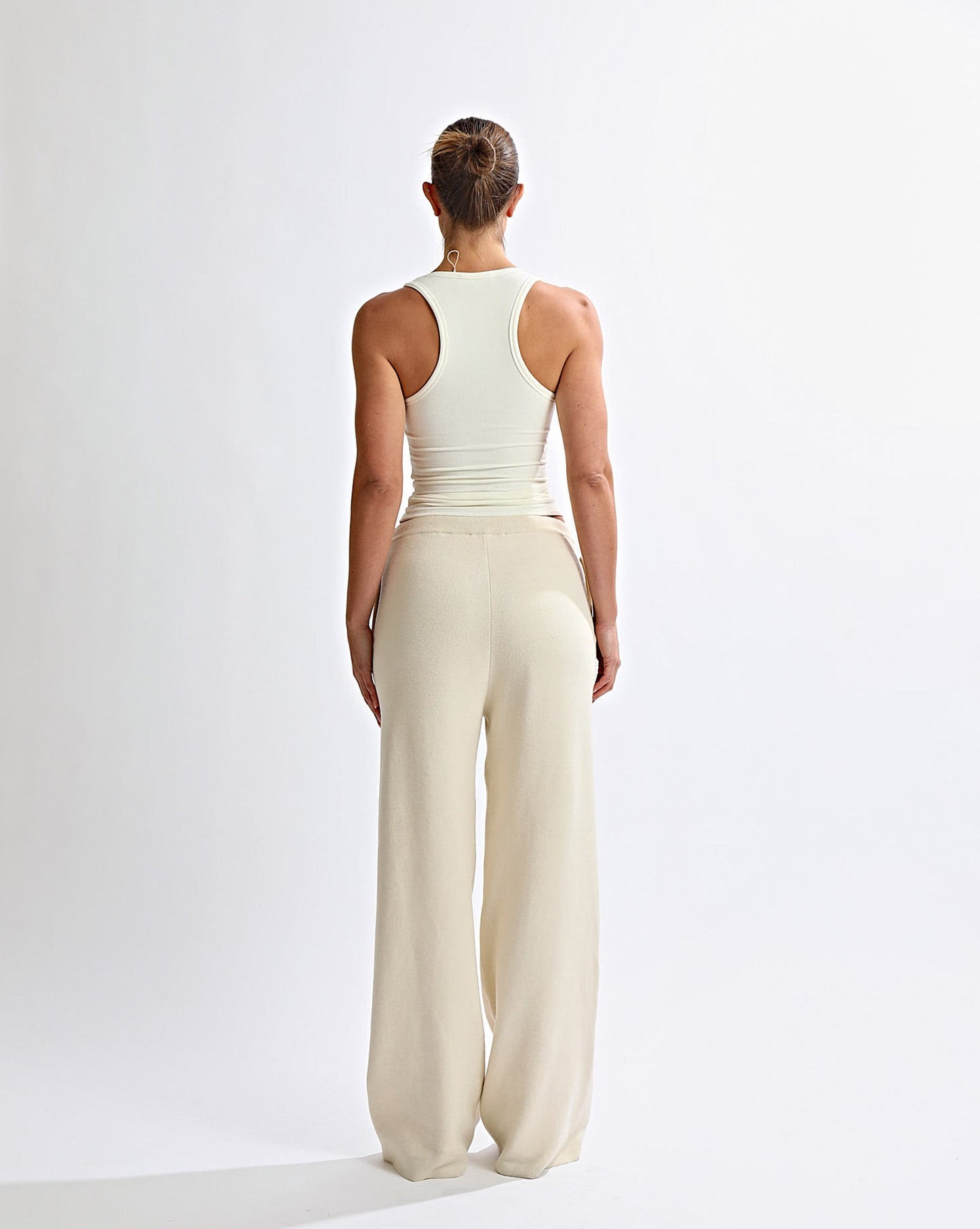 Dion Knit Pants Cream Cropped