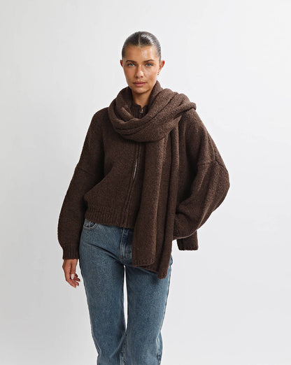 Elliot Knit Scarf Chocolate