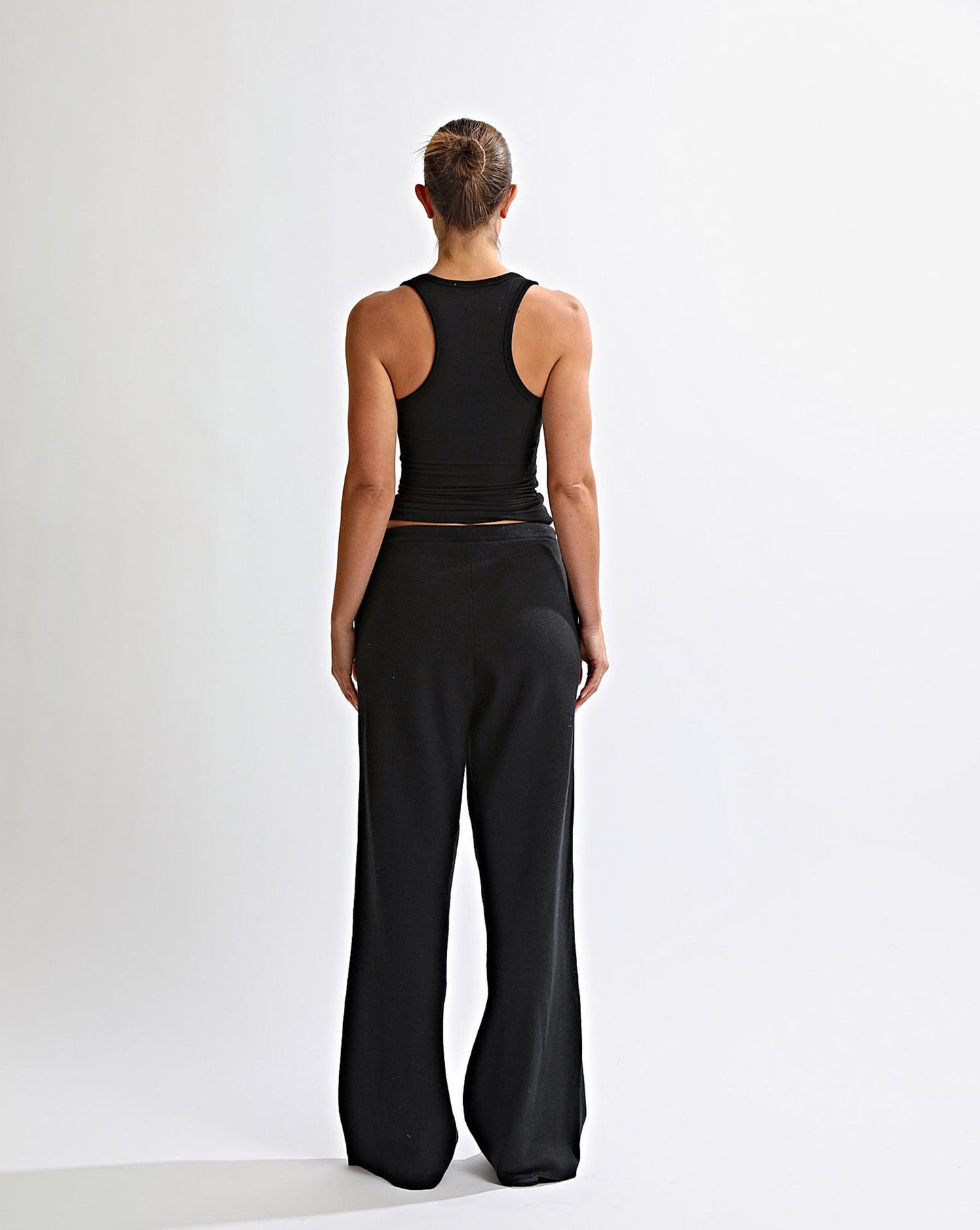 Dion Knit Pants Black Cropped