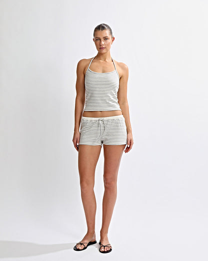 Milan Halter Tank Grey/White