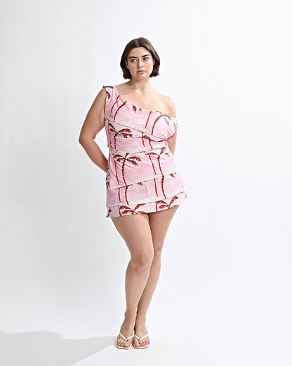 Lani Off Shoulder Top Pink Tonic