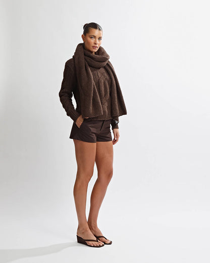 Elliot Knit Scarf Chocolate