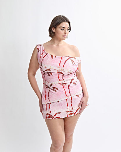 Lani Off Shoulder Top Pink Tonic