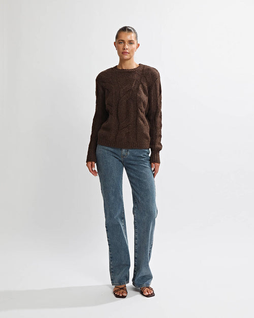 Bambi Knit Jumper Chocolate