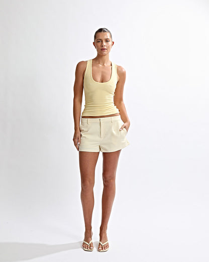 Luca Shorts Pale Yellow Stripe