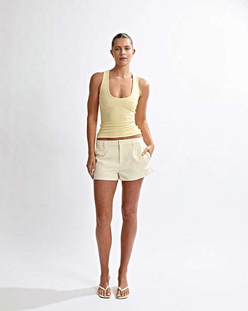 Luca Shorts Pale Yellow Stripe
