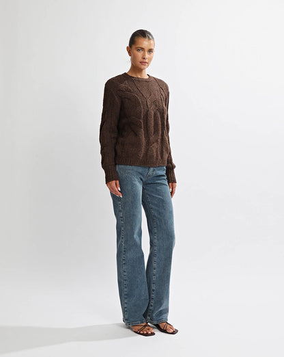 Bambi Knit Jumper Chocolate
