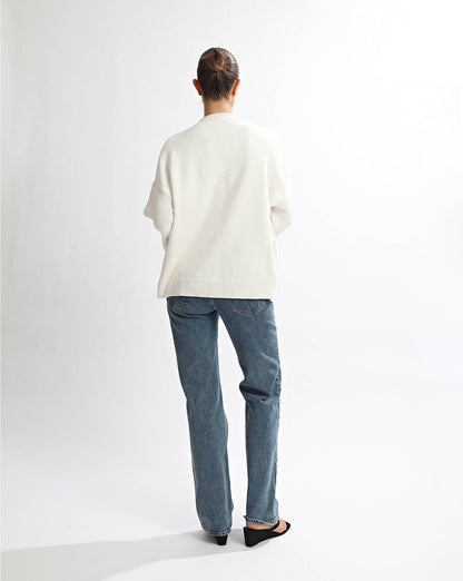 Lenny V Neck Jumper Cream