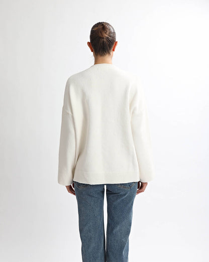 Lenny V Neck Jumper Cream