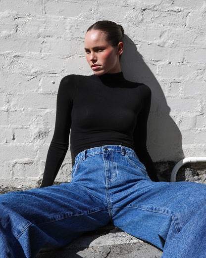 Amelia Long Sleeve Top Black