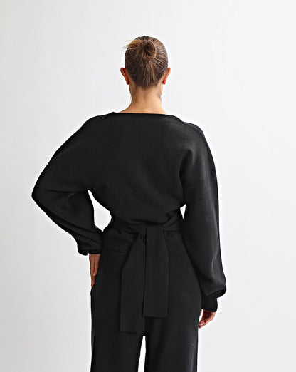 Dion Knit Cardigan Black