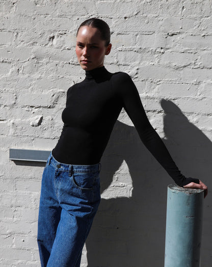 Amelia Long Sleeve Top Black
