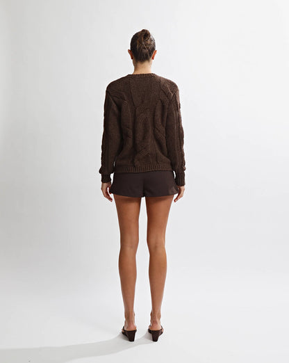 Bambi Knit Jumper Chocolate