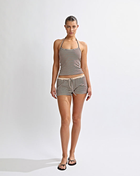 Milan Shorts Coffee/Cream
