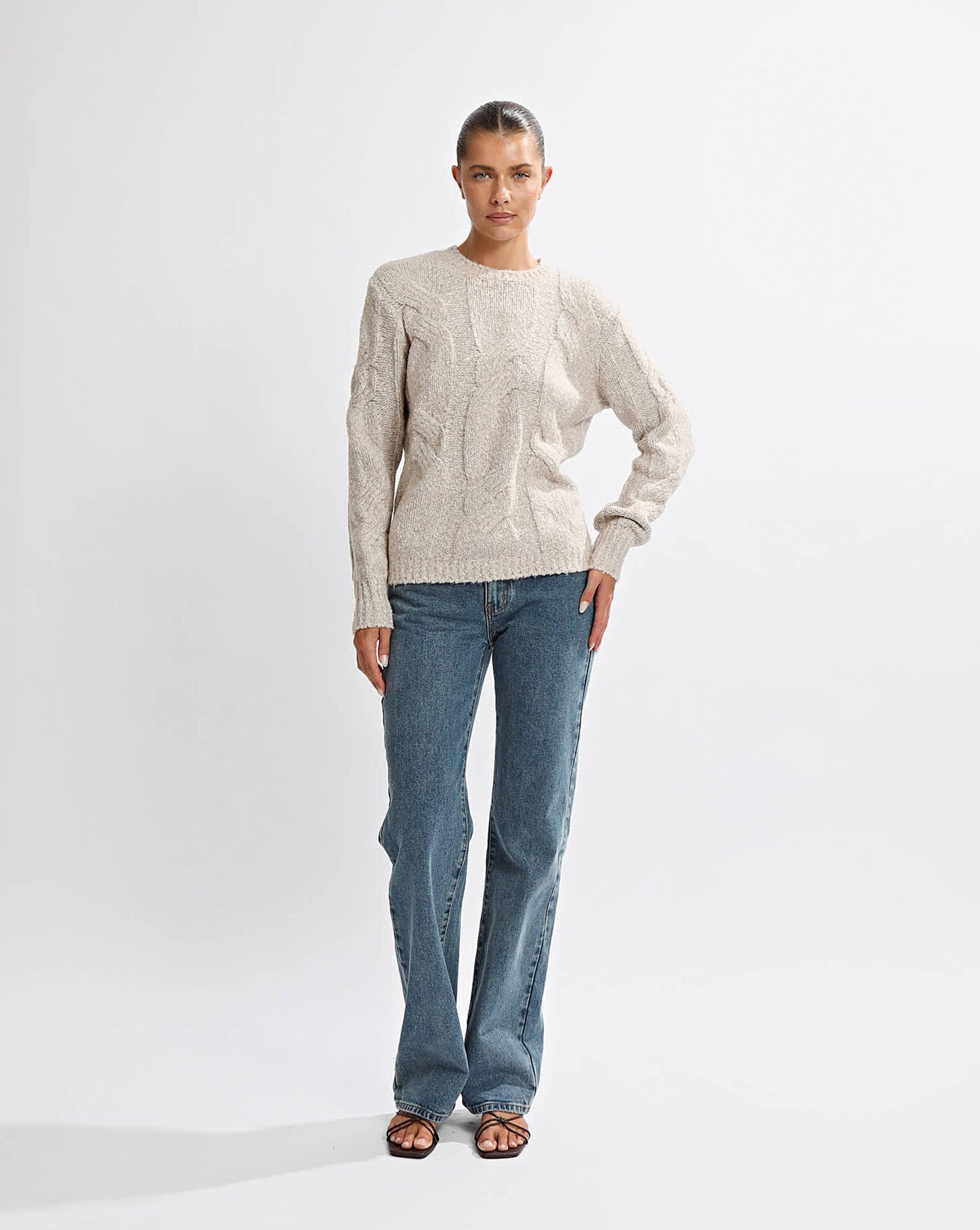 Bambi Knit Jumper Beige