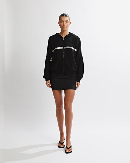 Sasha Knit Zip Jumper Black