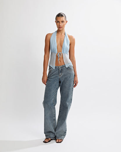 Suri Halter Top Light Blue