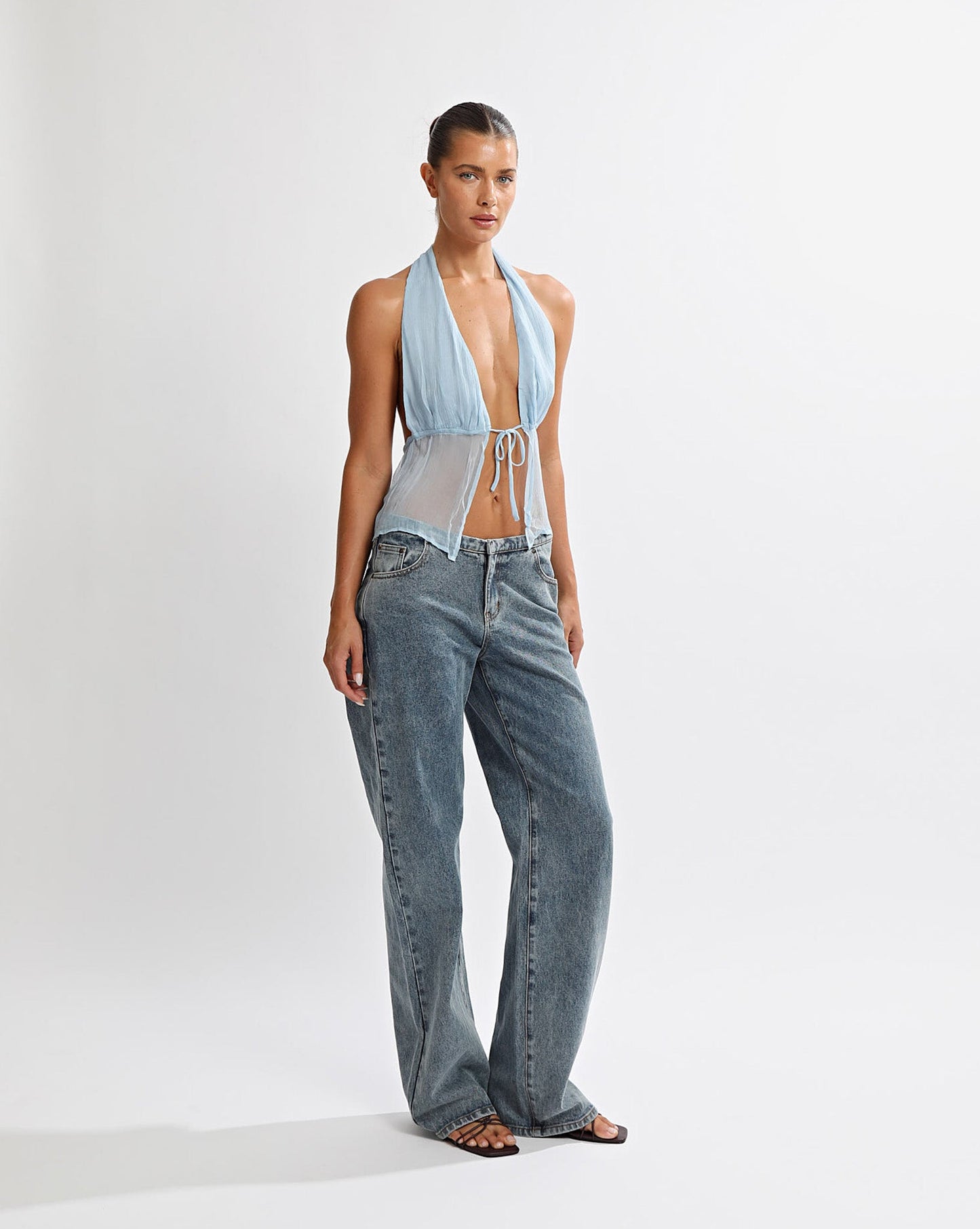 Suri Halter Top Light Blue