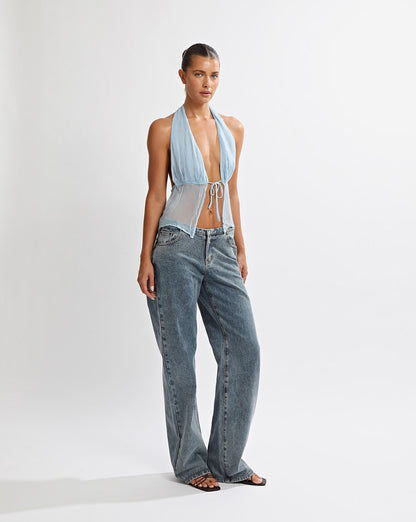 Suri Halter Top Light Blue