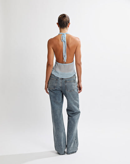 Suri Halter Top Light Blue