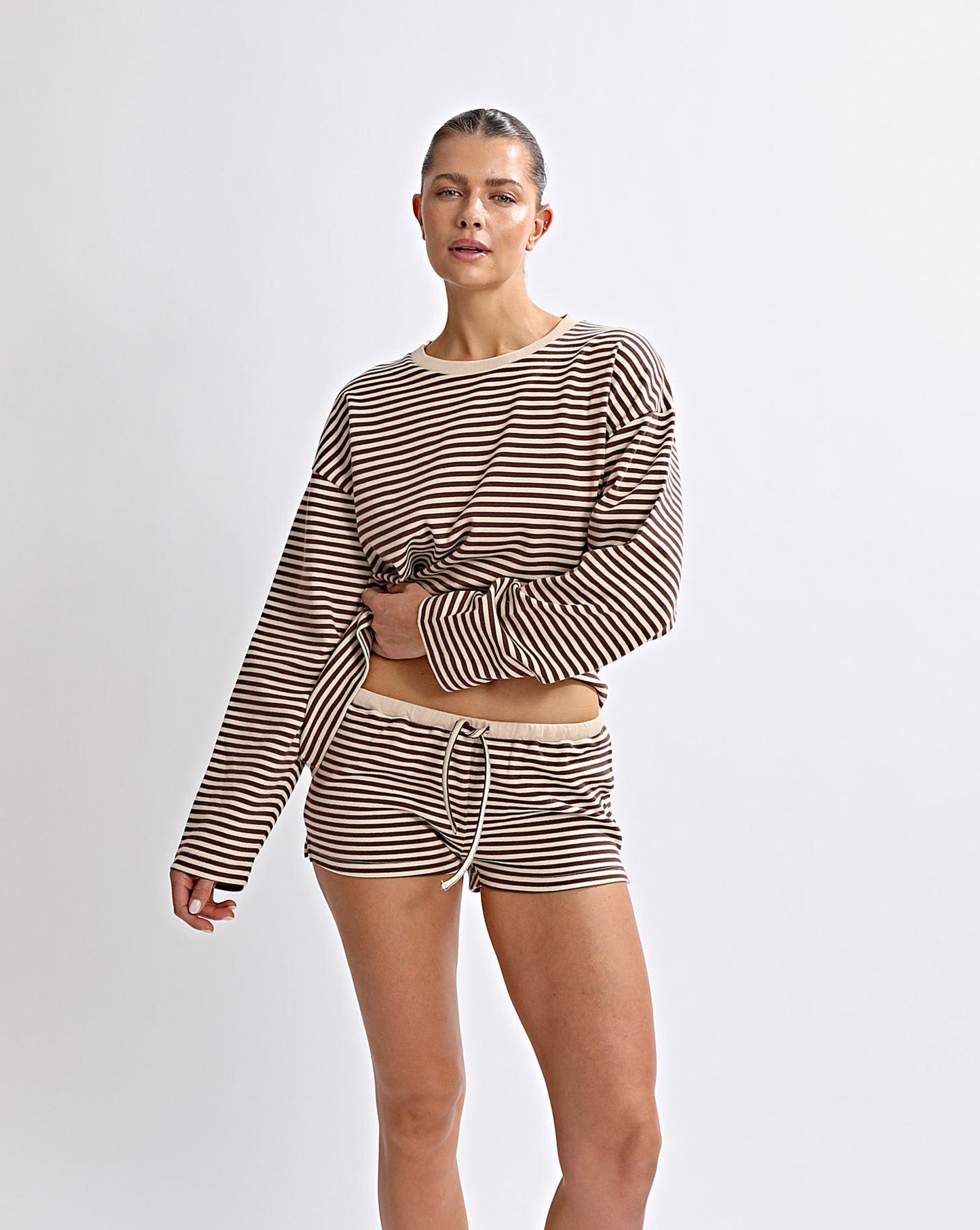 Milan Shorts Coffee/Cream