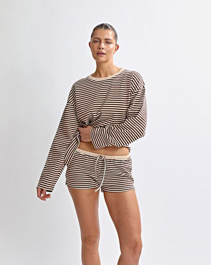 Milan Shorts Coffee/Cream