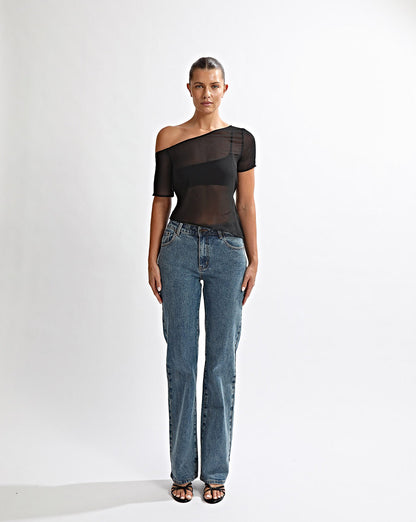 Josephine Off Shoulder Top Black