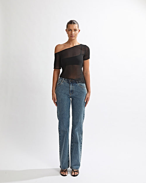 Josephine Off Shoulder Top Black