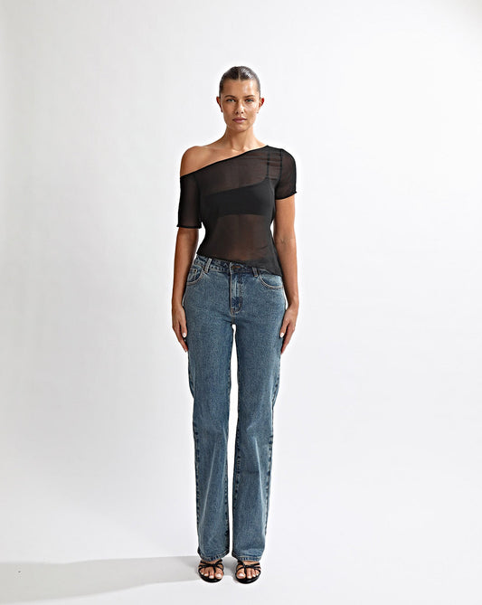 Josephine Off Shoulder Top Black
