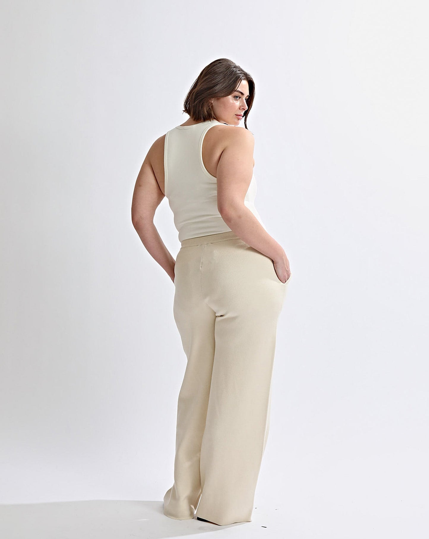 Dion Knit Pants Cream Regular/Tall