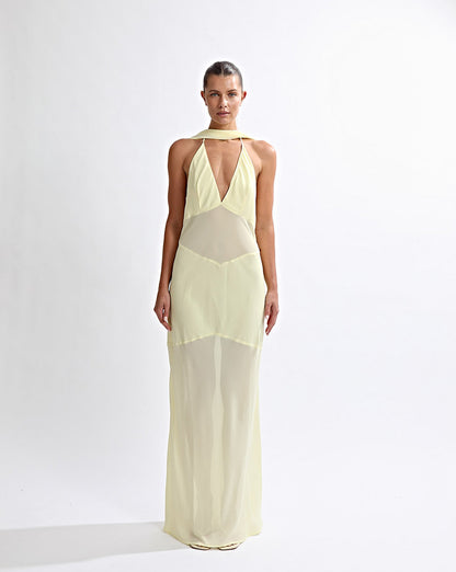 Eryn Maxi Dress Pale Yellow