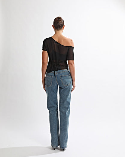 Josephine Off Shoulder Top Black