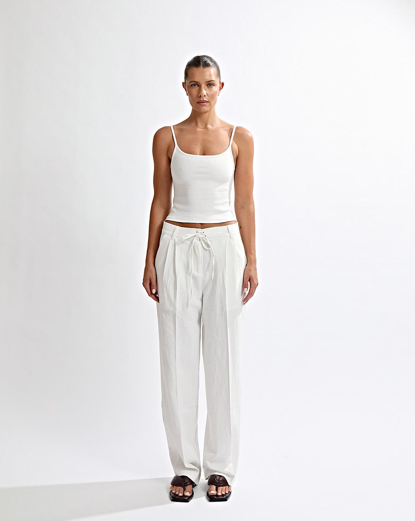 Helena Trousers Off White Regular/Tall