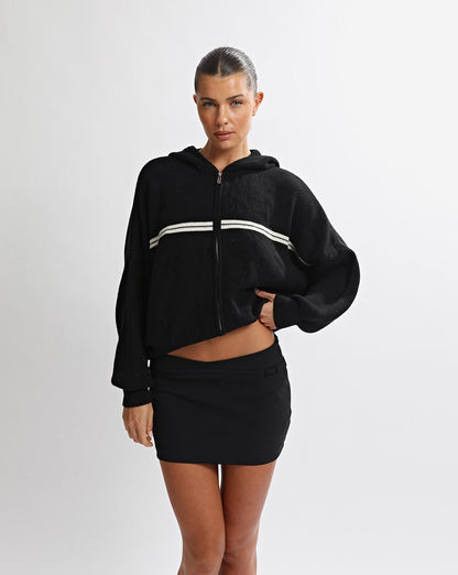 Sasha Knit Zip Jumper Black